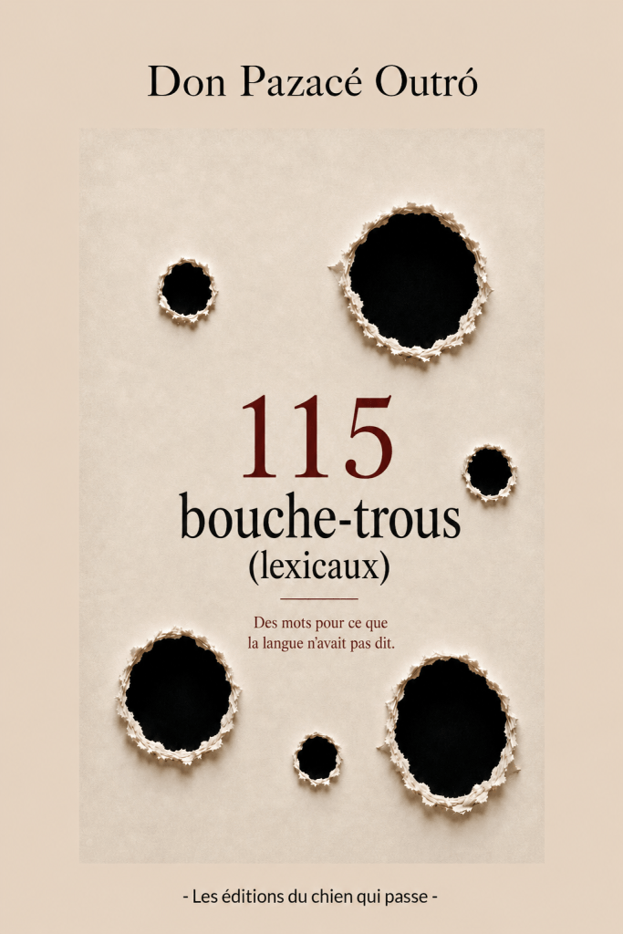 Couverture de 115 bouche-trous lexicaux, coup de cœur littéraire de Thierry Aymès